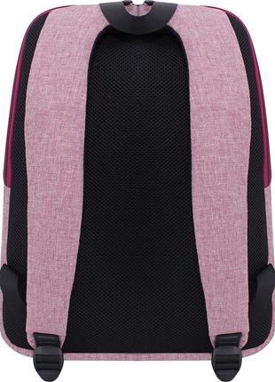 Рюкзак женский розовый под ноутбук bagland hope 13 л. бордо2 фото