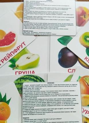 Карточки домана з фактами фрукти