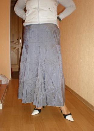 Легкая летняя шелковая юбка2 фото