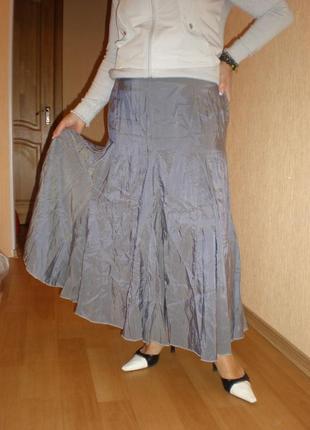 Легкая летняя шелковая юбка1 фото