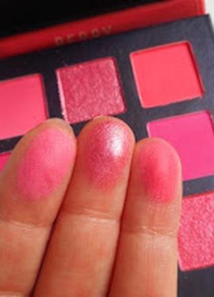 🍓💗 уценка палетка стойких теней для век beauty glazed pressed powder eyeshadow berry palette (9 color)7 фото