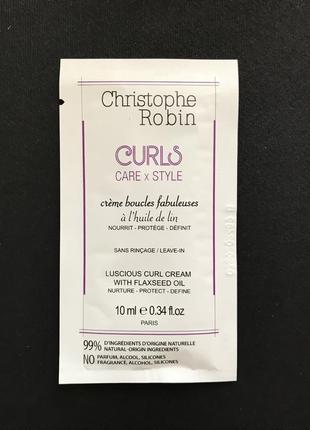 Крем для укладання хвилястого і кучерявого волосся christophe robin curls care style2 фото