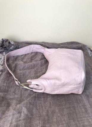 Летняя сумка багет из мягкой кожи италия3 фото