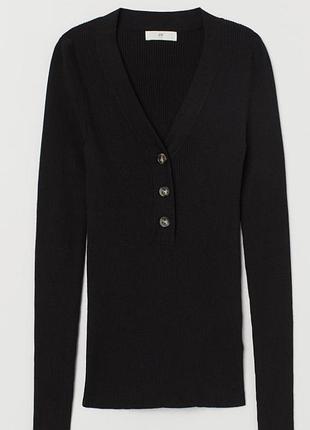 Облегающие джемпер чёрного цвета вот h&m