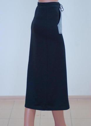 Юбка в спортивном стиле, юбка миди, длинная юбка3 фото