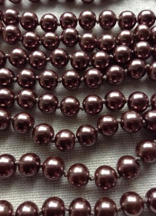 Бусы длинные. жемчуг майорка.