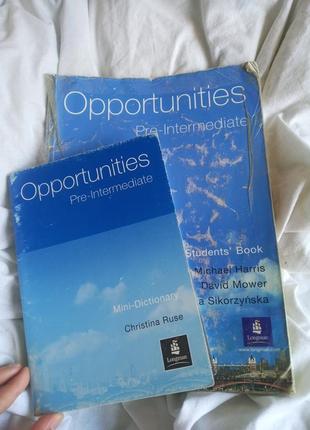 Opportunities pre-intermediate | students' book mini dictionary | english| учебник по английскому, словарь в подарок | обмен