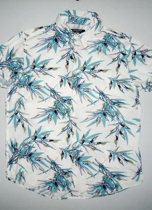 Рубашка  гавайская primark india viscose гавайка светлая (l)