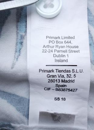 Рубашка  гавайская primark india viscose гавайка светлая (l)8 фото