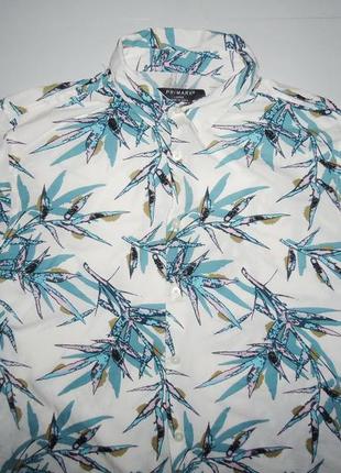 Рубашка  гавайская primark india viscose гавайка светлая (l)2 фото