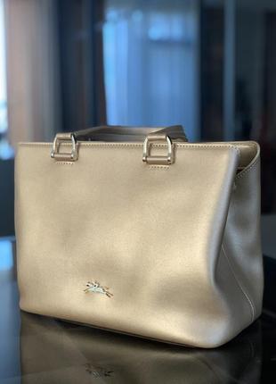 Золота сумка longchamp
