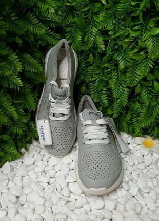 Кроссовки crocs literide pacer  серые унисекс