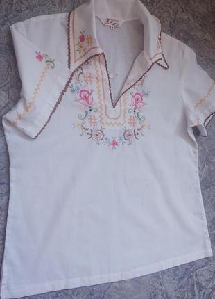 Винтажная батистовая блуза # вышивка #ручная работа. daffodil.6 фото