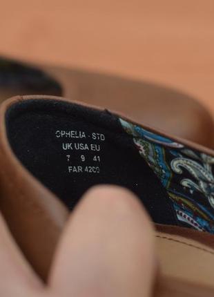 Коричневі жіночі шкіряні туфлі на танкетці hotter, 41 розмір. оригінал2 фото