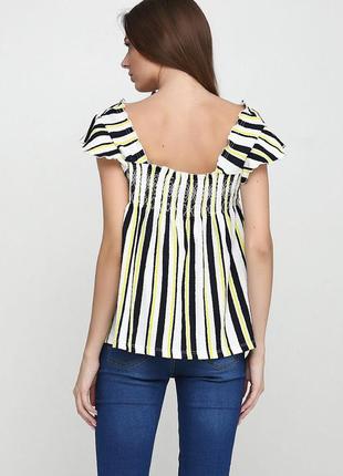 Блуза разноцветная в комбинированную полоску полосатая на широких бретелях свободного кроя c&a2 фото