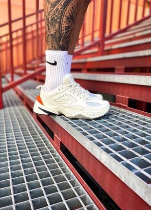 Nike m2k tekno white orange red кроссовки найк женские м2к техно6 фото