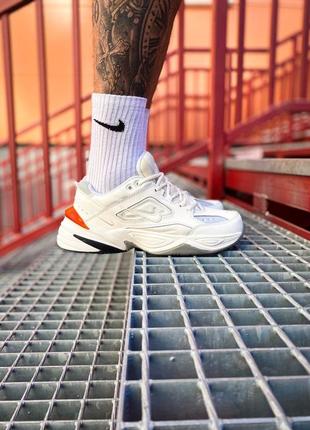 Nike m2k tekno white orange red кроссовки найк женские м2к техно2 фото