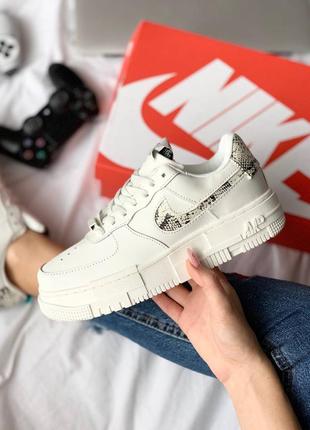 Кроссовки найк женские форсы пиксель кеды nike pixel snakeskin1 фото