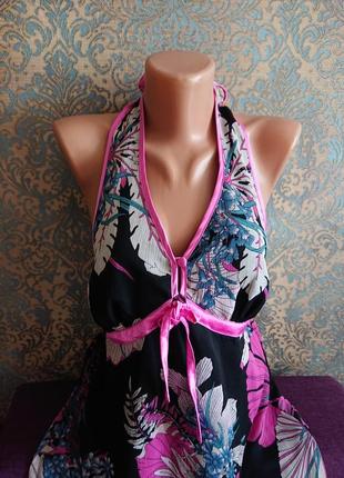 Красивый летний сарафан открытые плечи платье в цветы2 фото
