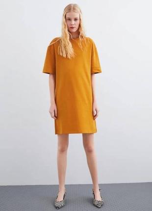 Платье оверсайз платье туника платье футболка платье zara basic3 фото