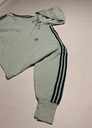 Женская красивая кофта худи кроп топ adidas originals2 фото