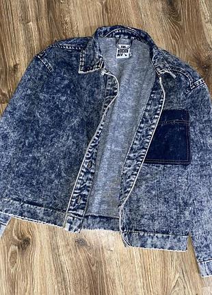 Джинсовый пиджак оверсайз варёнка s/m