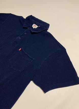 Мужское оригинальное поло футболка levi’s polo t shirt i ndigo m2 фото