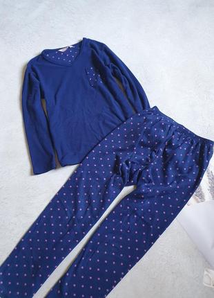Флисовая пижама в горошек р.m-l2 фото