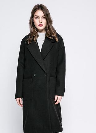Ьазове класичне чорне пальто оверсайз