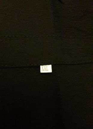 Черная шифоновая блуза с удлиненной спиной4 фото