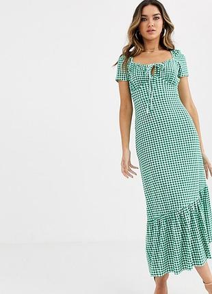 Крутое мягкое шикарное платье в клетку asos, трикотаж, комфорт, люкс стиль!