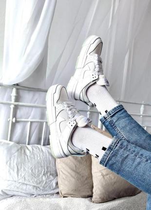 Nike dunk white	кроссовки найк женские аир форс кеды данк данки9 фото