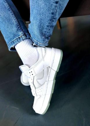 Nike dunk white	кроссовки найк женские аир форс кеды данк данки7 фото