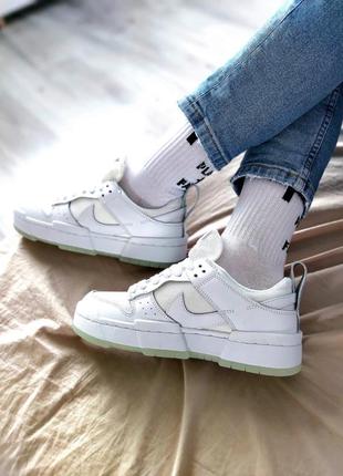 Nike dunk white	кроссовки найк женские аир форс кеды данк данки6 фото