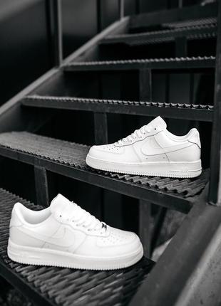 Nike air force full white classic кроссовки найк женские форсы аир форс кеды классические7 фото