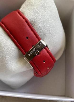 Женские наручные часы rosefield красные в подарочной коробочке7 фото