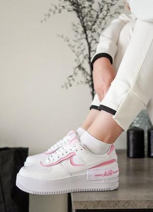 Nike air force shadow pink кроссовки найк женские форсы аир форс кеды1 фото