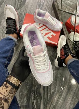 Кроссовки найк женские обувь nike air force shadow pink форсы аир форс кеды6 фото