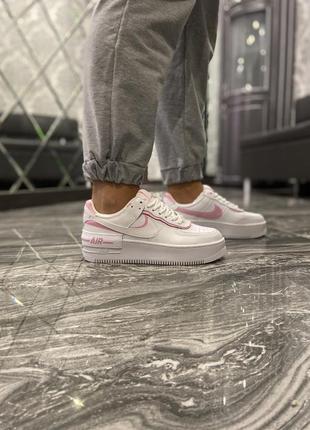 Кроссовки найк женские обувь nike air force shadow pink форсы аир форс кеды5 фото