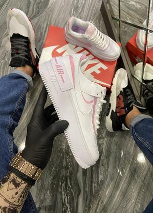 Кроссовки найк женские обувь nike air force shadow pink форсы аир форс кеды8 фото