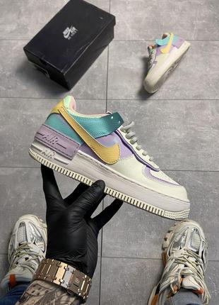 Nike air force shadow white violet кроссовки найк женские форсы аир форс1 фото