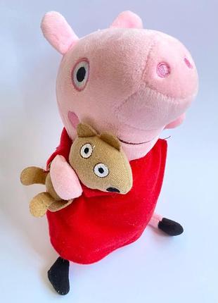 Мягкие игрушки peppa pig  свинка пеппа с игрушкой8 фото