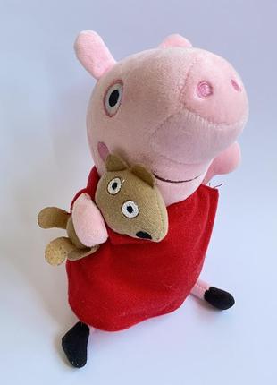 Мягкие игрушки peppa pig  свинка пеппа с игрушкой7 фото