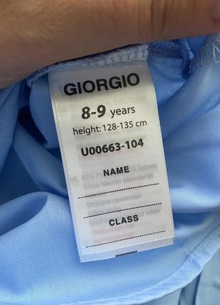 Новая школьная рубкашка с коротким рукавом шведка giorgio рубашка тенниска6 фото