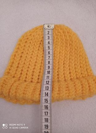Hand made новая мягенькая трикотажная жёлтая шапочка.1+1+1=42 фото