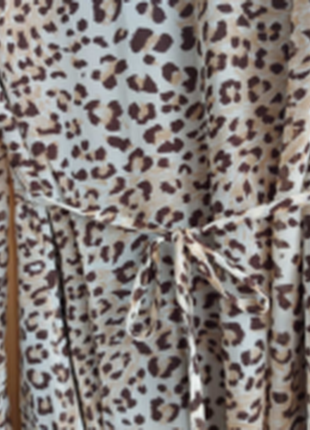 Обалденное леопардовое 2х ярусное платье- шифон rainbow р.38(s)-38(m9 фото