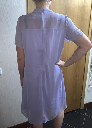 Лілове плаття міді шифонова сукня фіолетову сукню міді вечірнє плаття сарафан4 фото