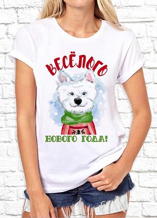 Женская футболка push it с новогодним принтом _веселого нового года!_ фп000877