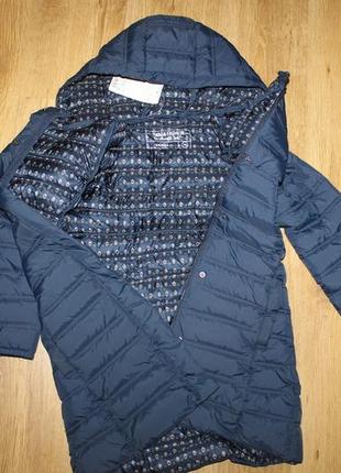 Куртка пальто oodji синяя демисезонная xs3 фото