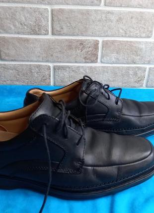 Кожанные туфли clarks 42р